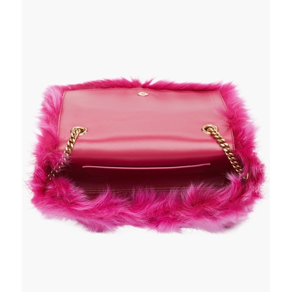 🖤SOLD🖤 Saint Laurent KATE SML REV FUR SHLDR MAGENTA NWT Beautiful 💓 - Picture 5 of 17